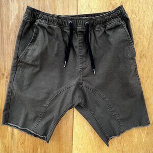 ZANEROBE SURESHOT SHORTS Men’s sz 32 Pull On Gray Drawstring Elastic Waist